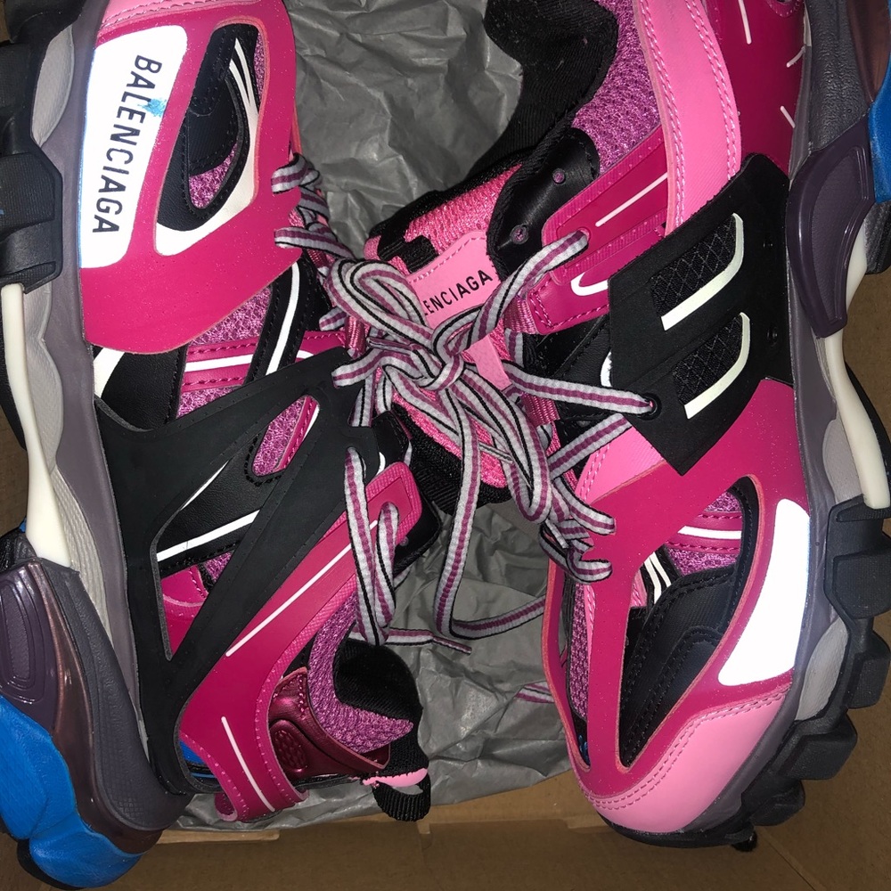 Women’s Track Balenciaga sneakers pink blue black